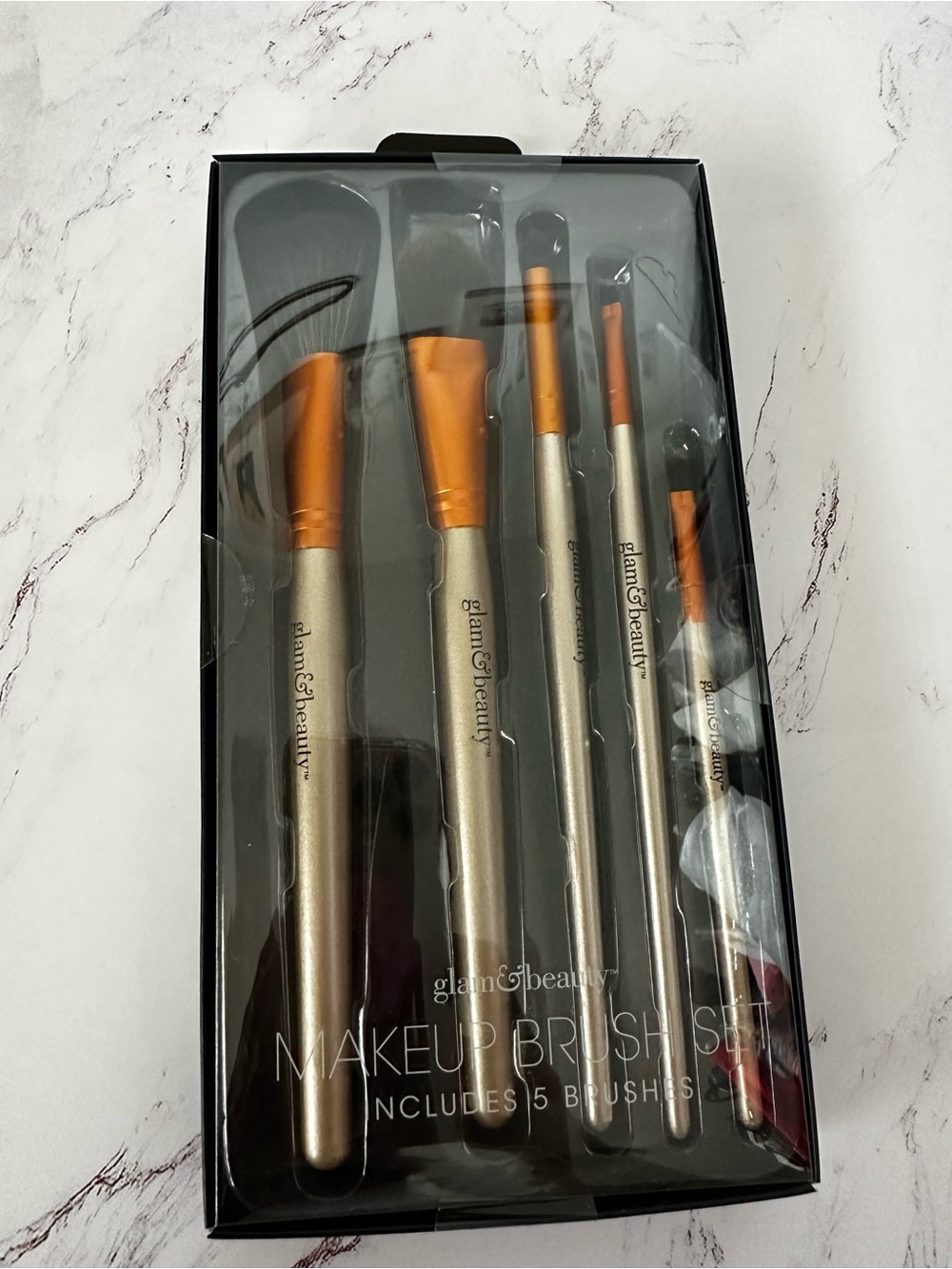 GLAM&BEAUTY 5Pcs Make Up Brushes Set